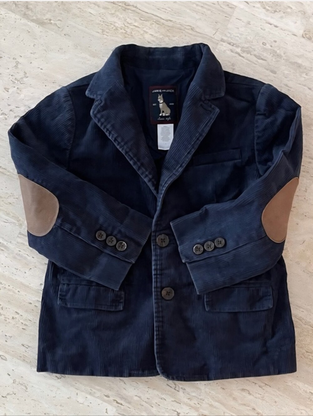 Janie and Jack Navy Blue Corduroy Blazer Jacket Toddler Boy's 18-24 Months EUC